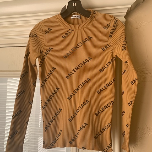 Balenciaga Sweaters - SOLD! AUTHENTIC BALENCIAGA All Over Logo Rib Knit